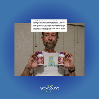 Suplemento Diario Grow Young: Probiótico + Prebiótico