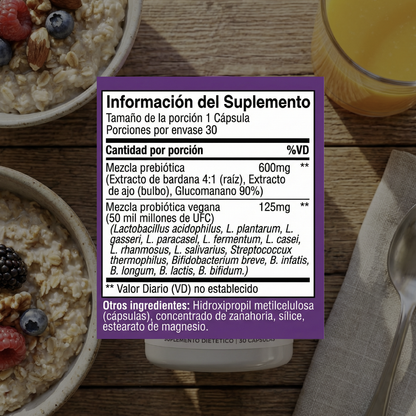 Suplemento Diario Grow Young: Probiótico + Prebiótico